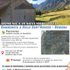19 Novembre 2023 – Camminata a Sella Sant’Agnese (Gemona)